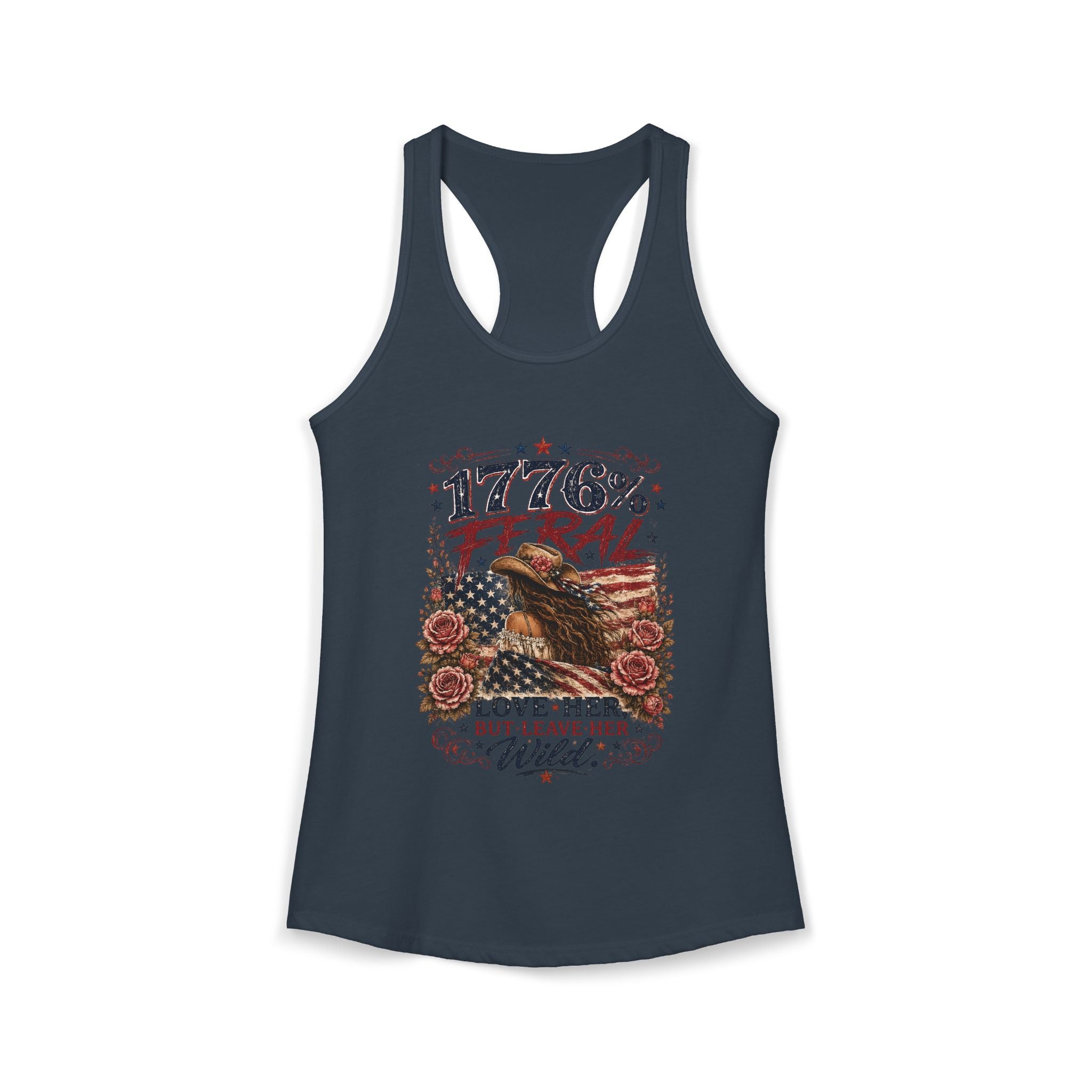 Keep Her Wild 1776% Feral Roses Racerback Tank