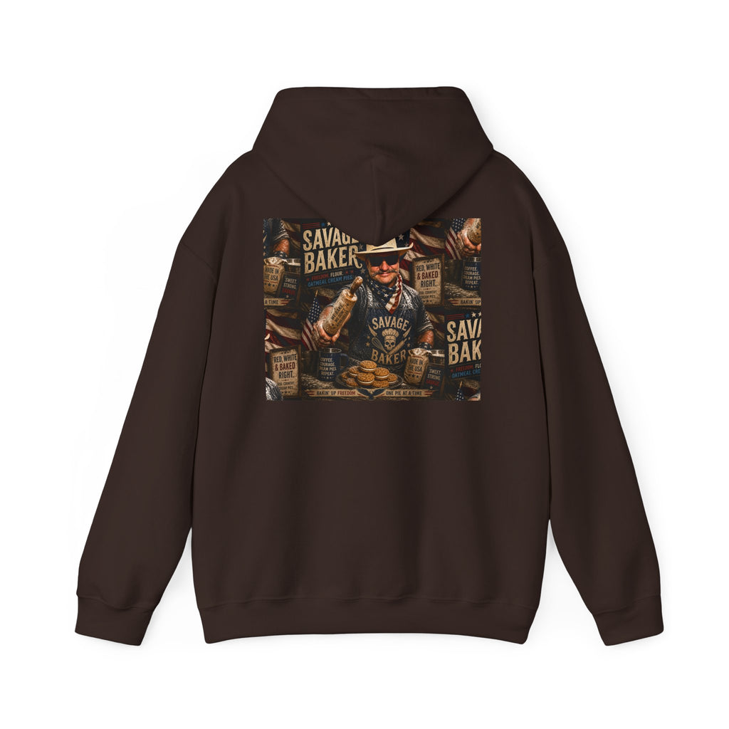 Hoodie — 'Savage Baker' Vintage Red,White, and Oatmeal Cream Pies Graphic Hoodie