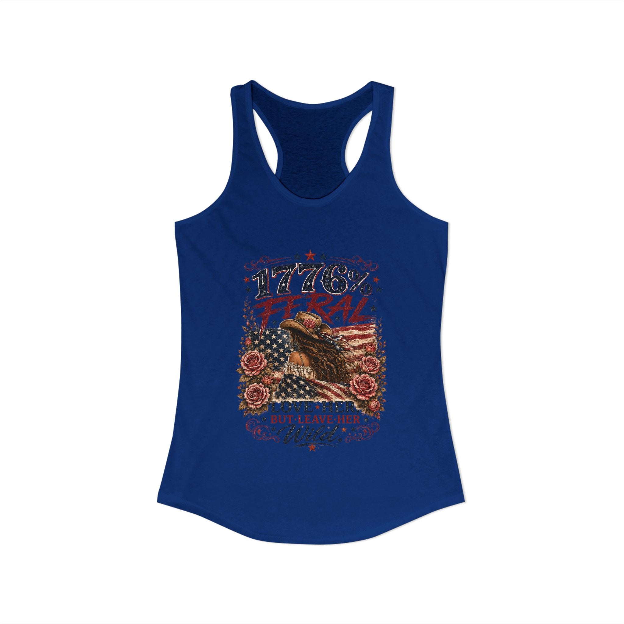 Keep Her Wild 1776% Feral Roses Racerback Tank