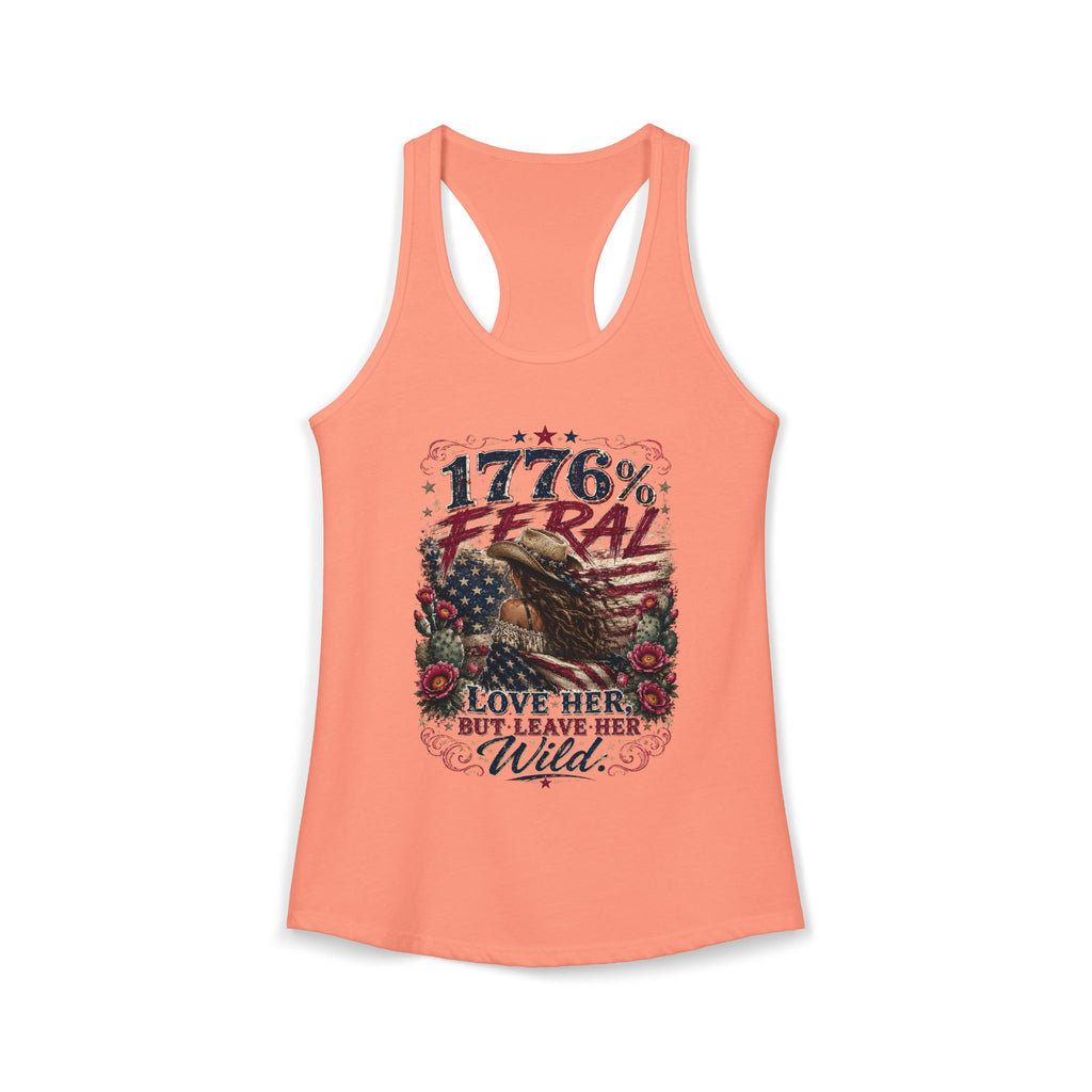 Leave Her Wild Cactus Flower Racerback Tank — 1776% Feral Collection