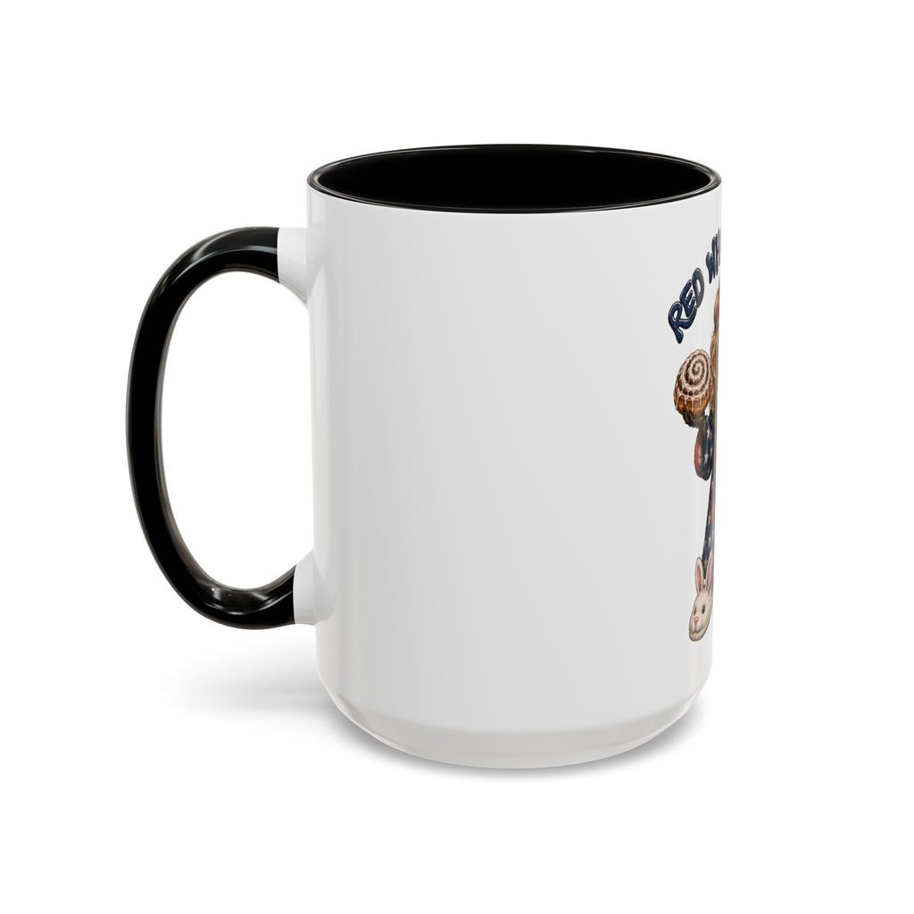 Red White and Feral Raccoon Coffee Mug