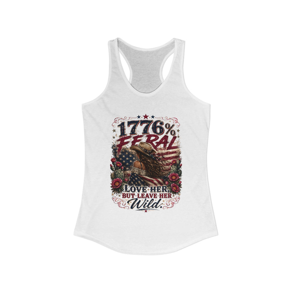 Leave Her Wild Cactus Flower Racerback Tank — 1776% Feral Collection