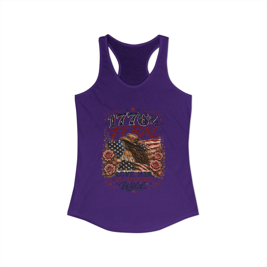 Keep Her Wild 1776% Feral Roses Racerback Tank
