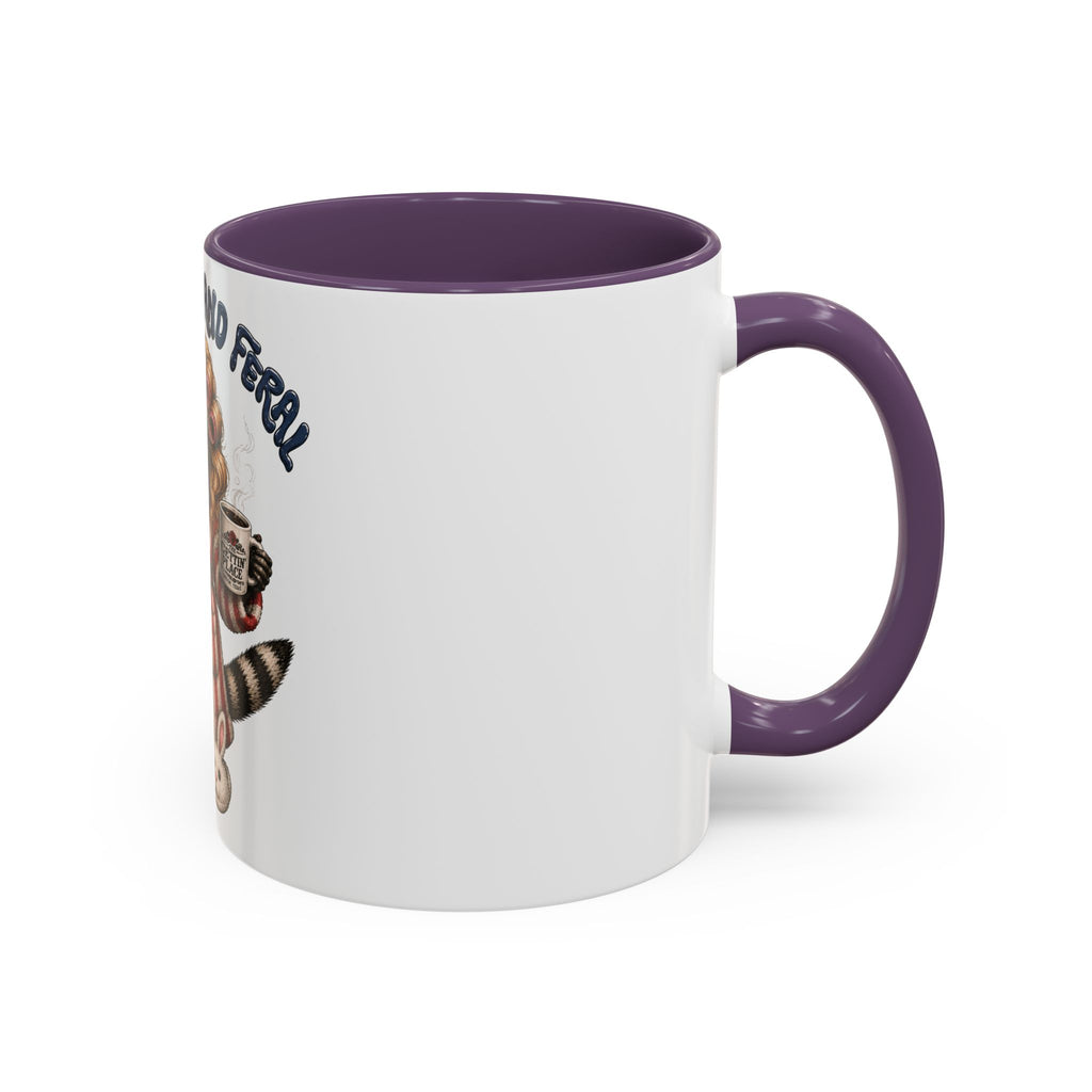 Red White and Feral Raccoon Coffee Mug