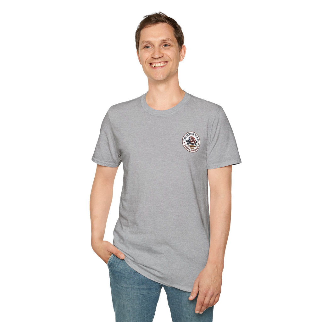 1776 Cast Iron T-Shirt – Vintage American Flag Grill/Fishing Cooking Tee