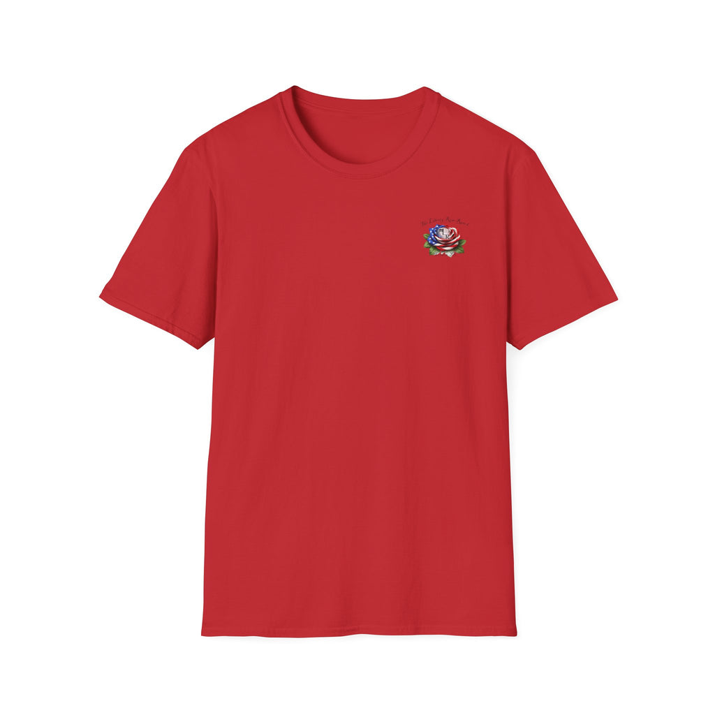 Texas Back Roads T-Shirt — "God Bless Texas Backroads" Vintage Sunset Graphic. Liberty Rose Ranch