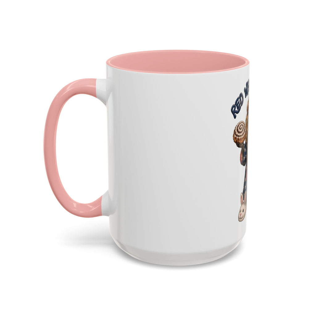 Red White and Feral Raccoon Coffee Mug