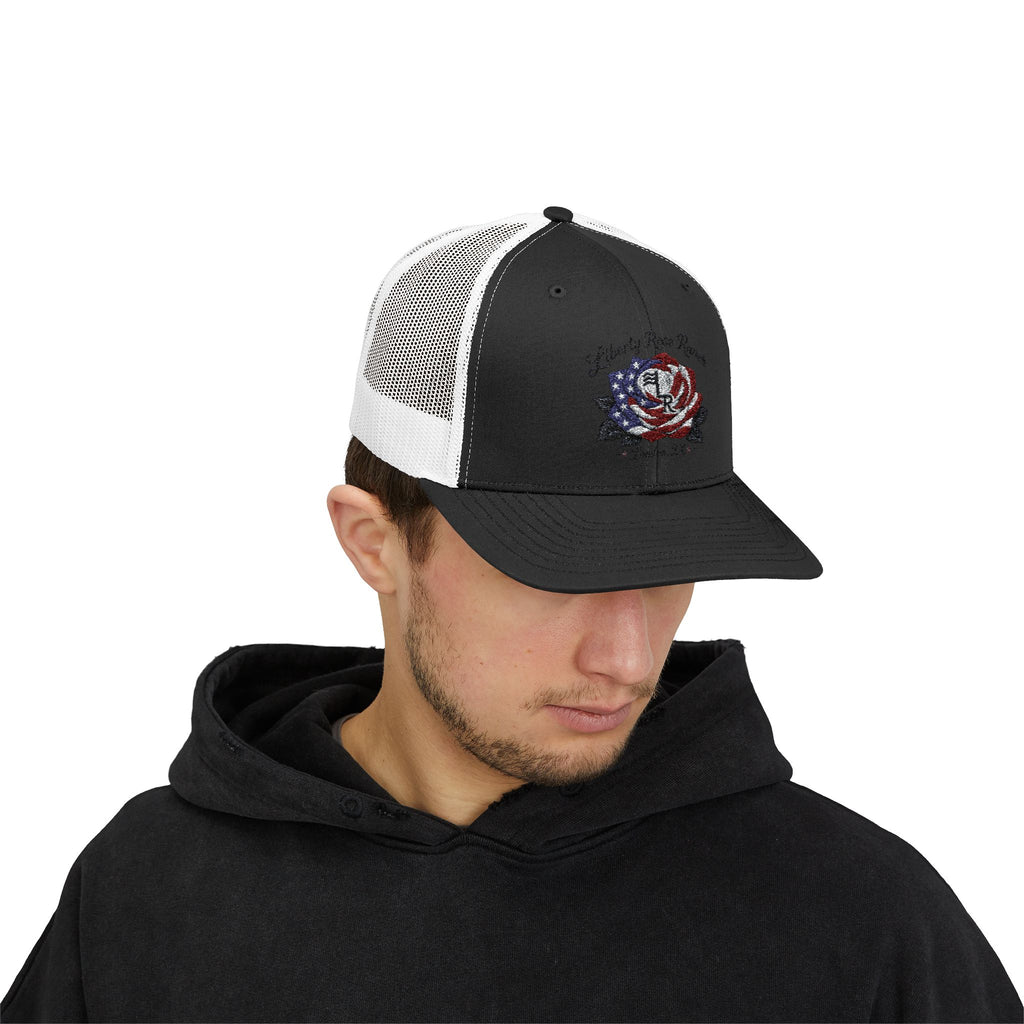 Liberty Rose- Black Leaf Edition, Trucker Cap — Liberty Rose Ranch, London TX Snapback