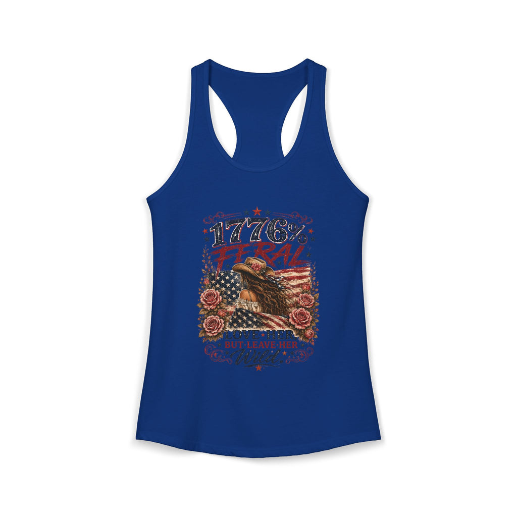 Keep Her Wild 1776% Feral Roses Racerback Tank