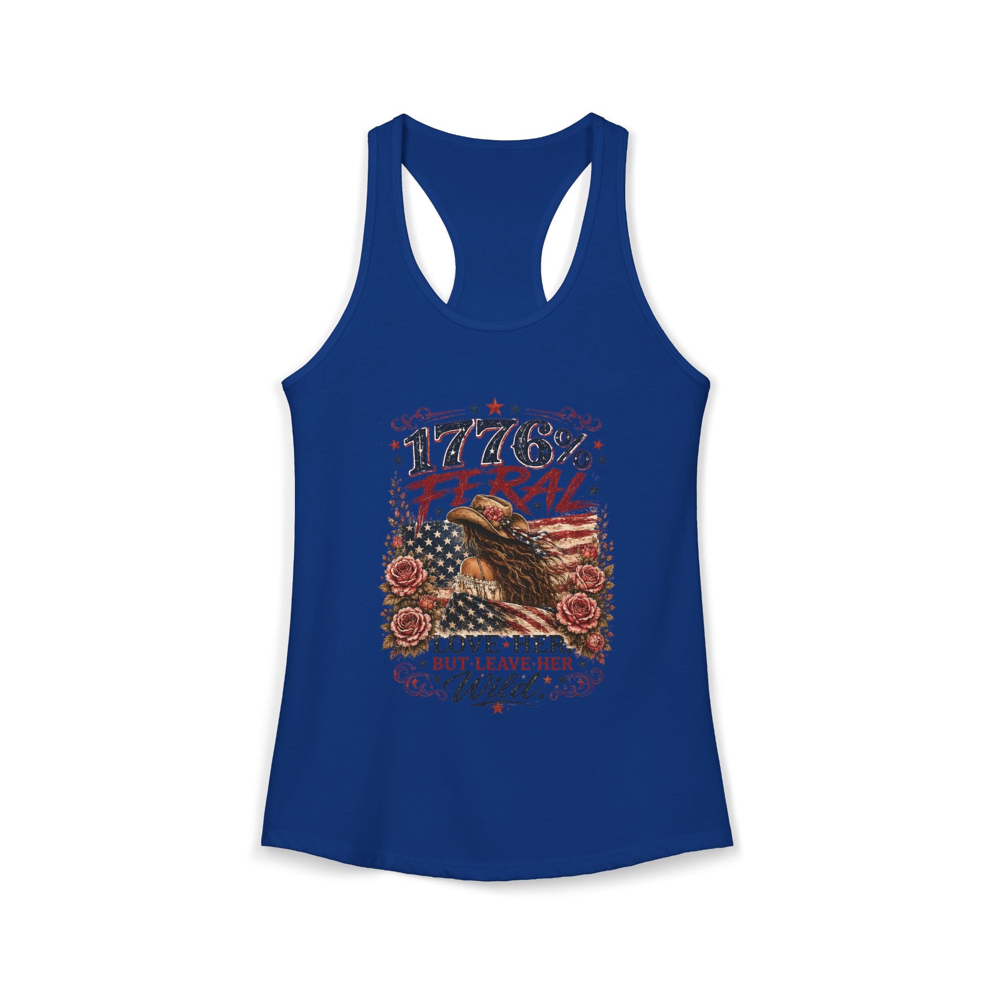 Keep Her Wild 1776% Feral Roses Racerback Tank