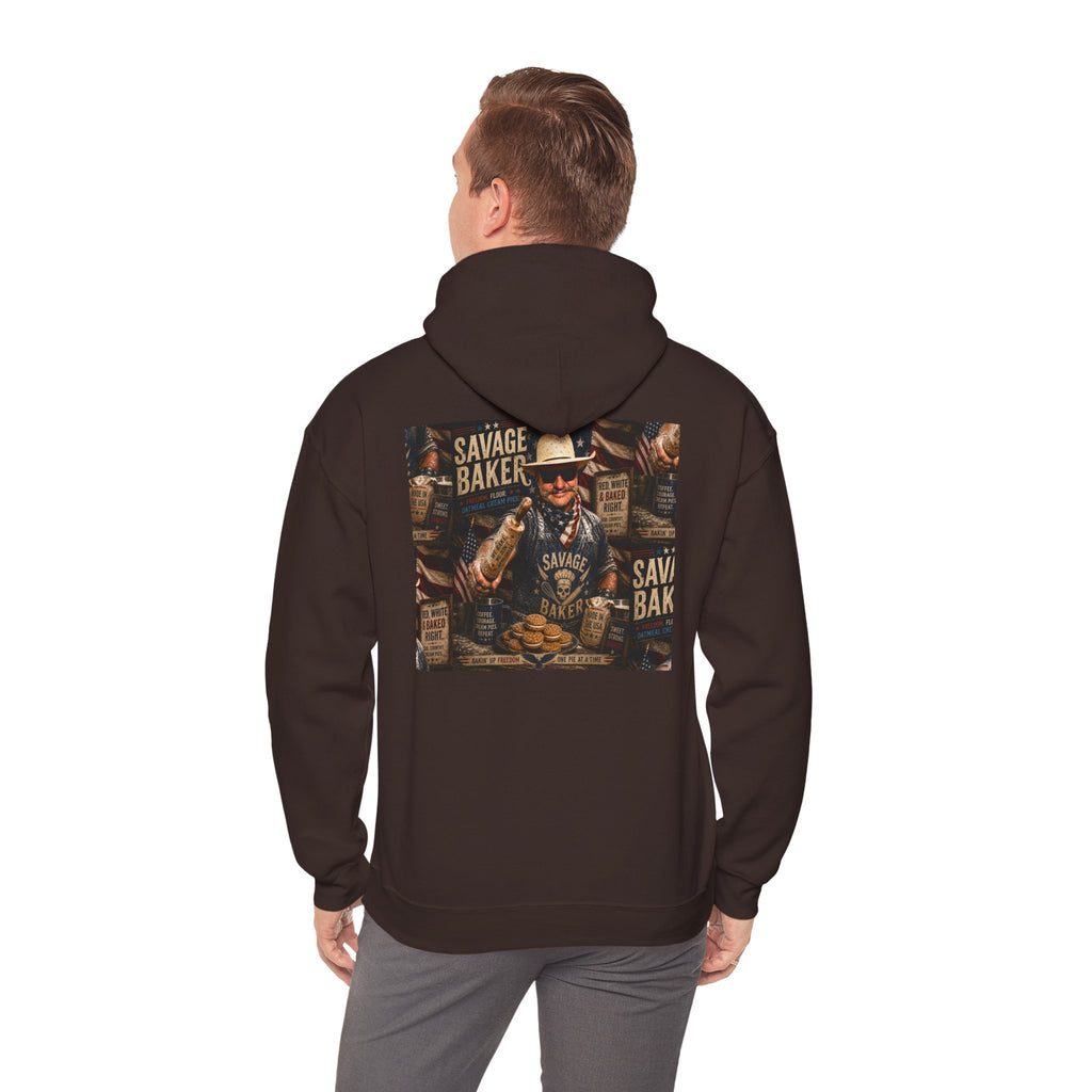 Hoodie — 'Savage Baker' Vintage Red,White, and Oatmeal Cream Pies Graphic Hoodie