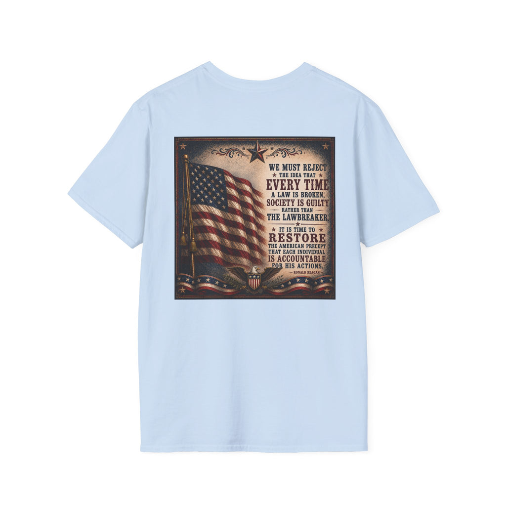 Restore Accountability Reagan Quote T-Shirt — Presidential Collection