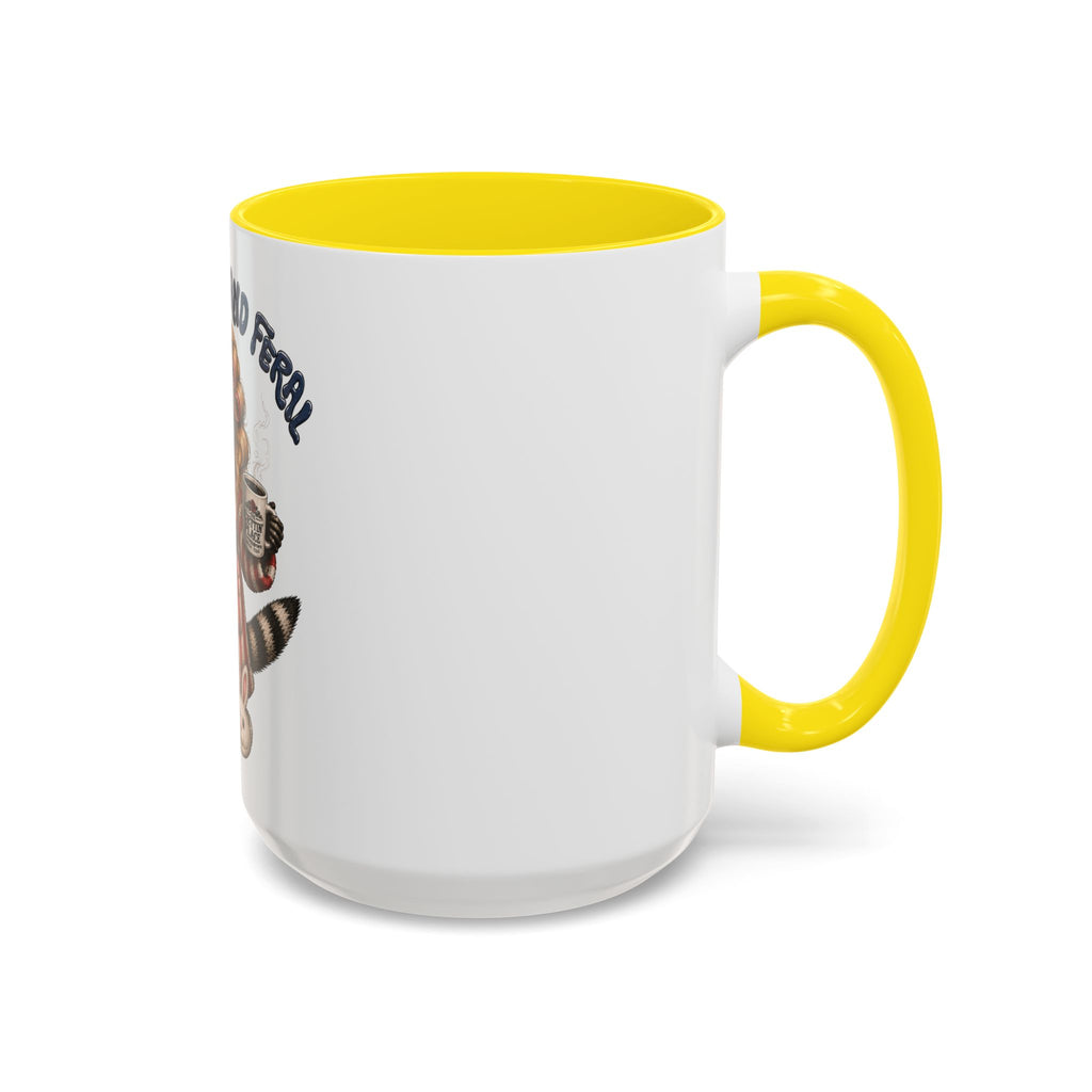Red White and Feral Raccoon Coffee Mug