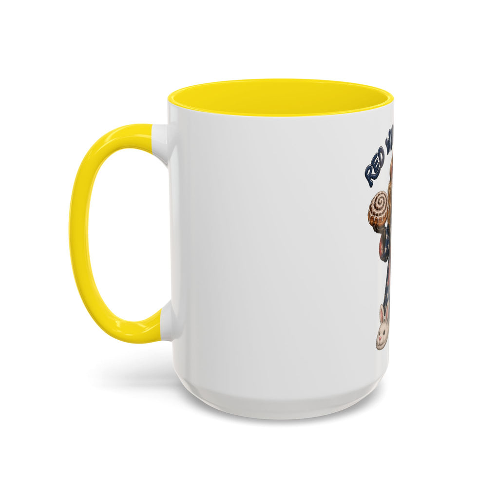 Red White and Feral Raccoon Coffee Mug