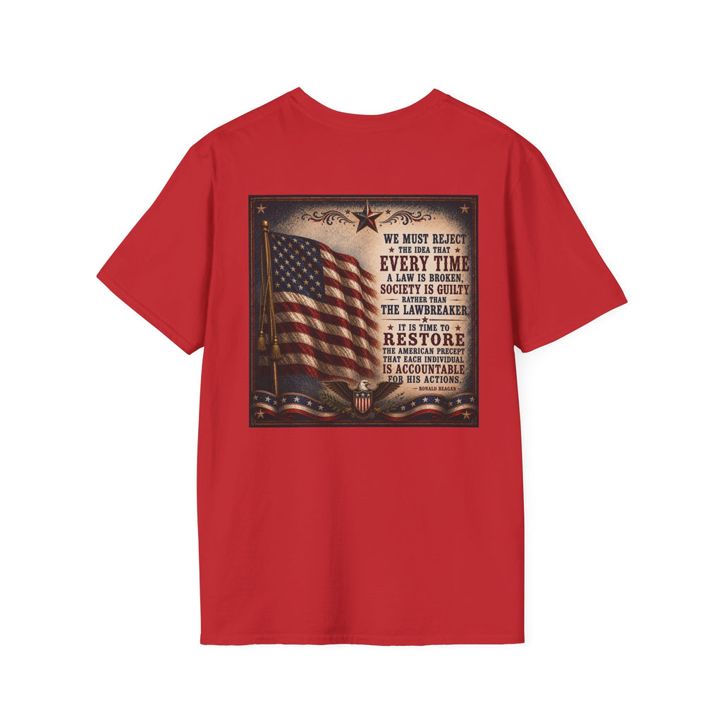 Restore Accountability Reagan Quote T-Shirt — Presidential Collection
