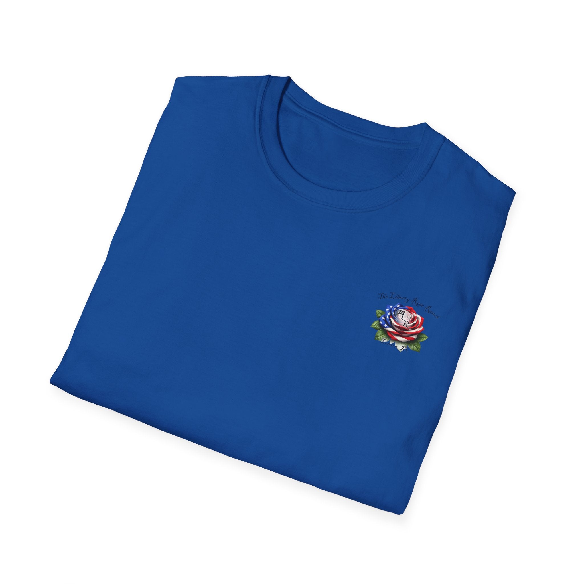 Liberty Rose T-Shirt - Patriotic Vintage Flag & Rose Design, We the People