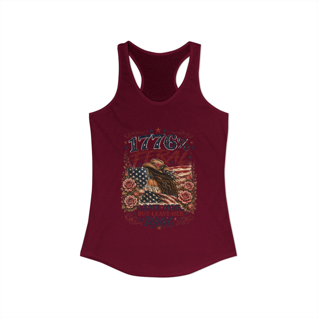 Keep Her Wild 1776% Feral Roses Racerback Tank