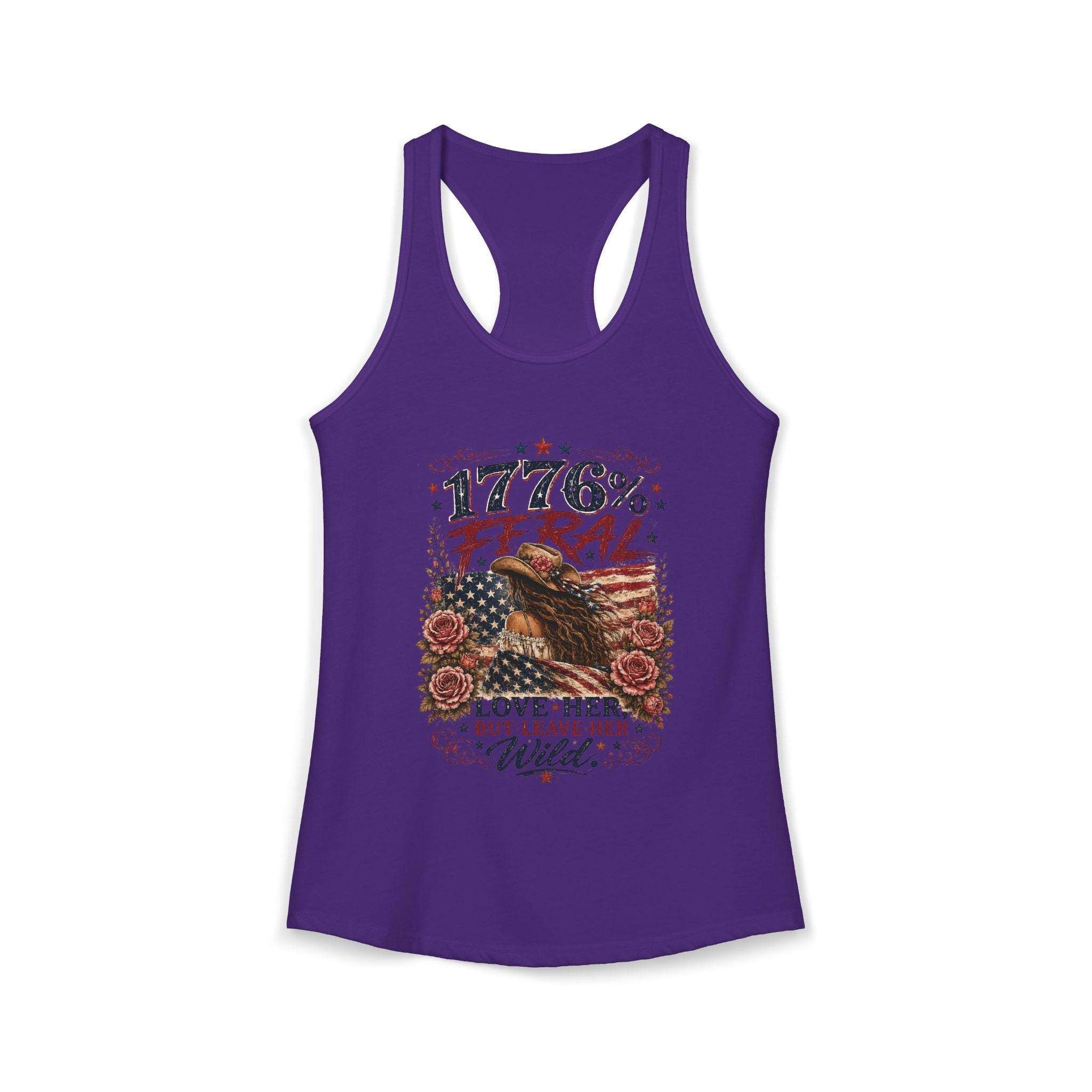 Keep Her Wild 1776% Feral Roses Racerback Tank