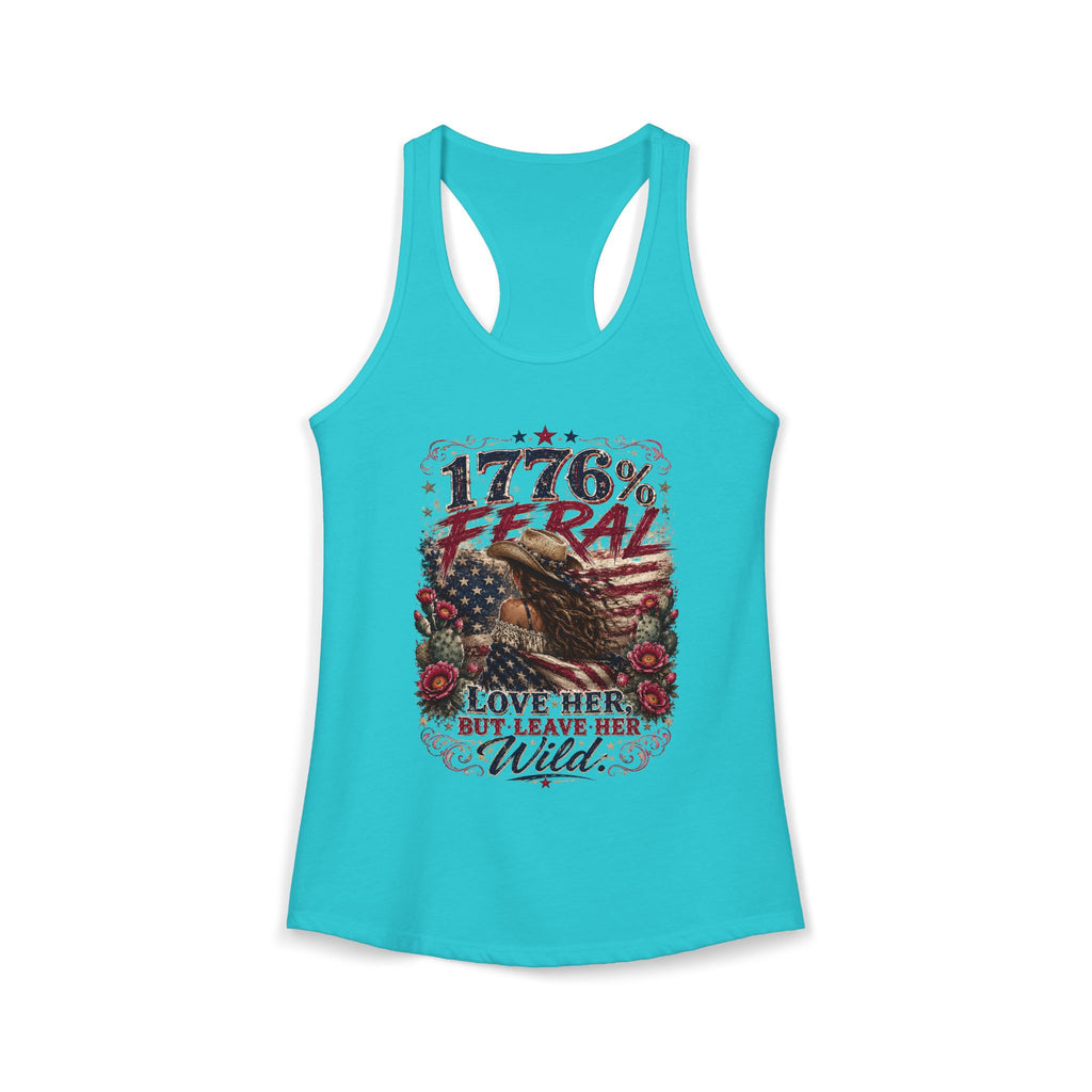 Leave Her Wild Cactus Flower Racerback Tank — 1776% Feral Collection