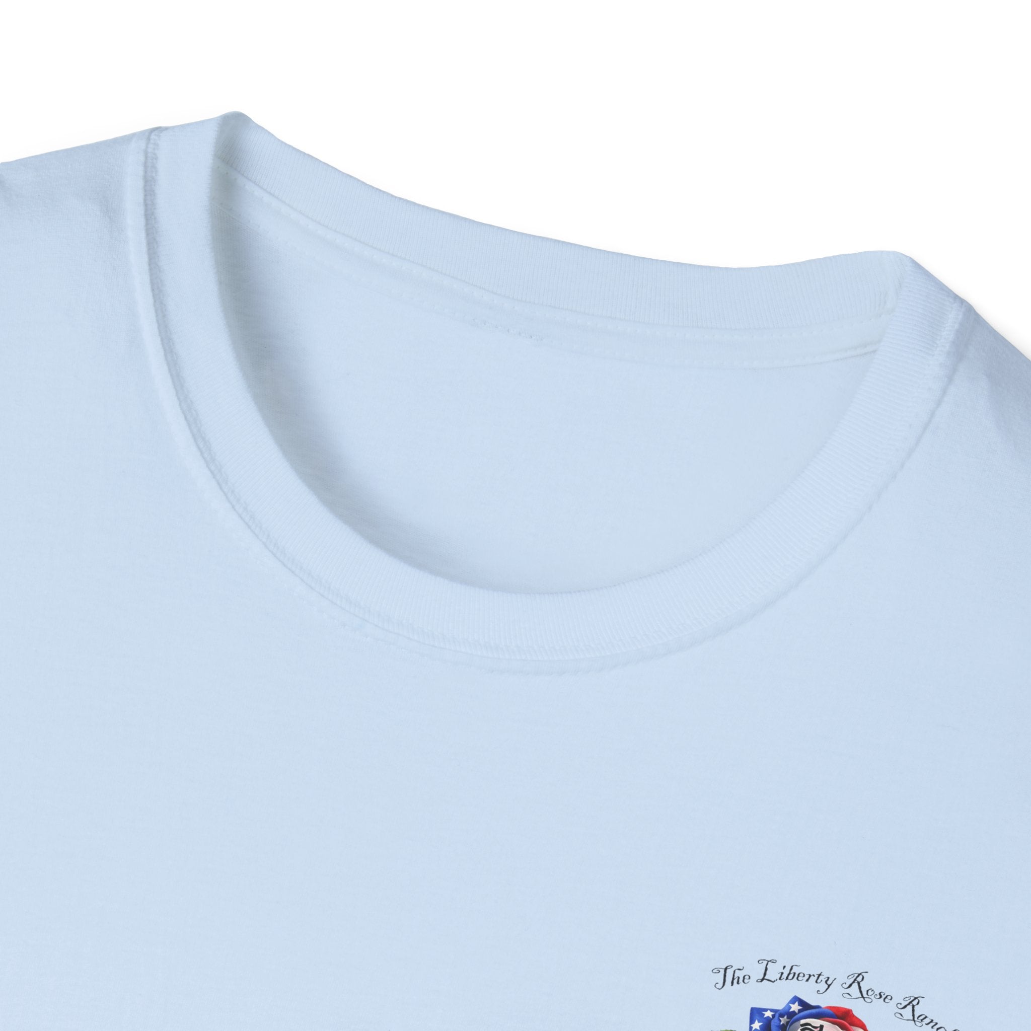 Liberty Rose T-Shirt - Patriotic Vintage Flag & Rose Design, We the People