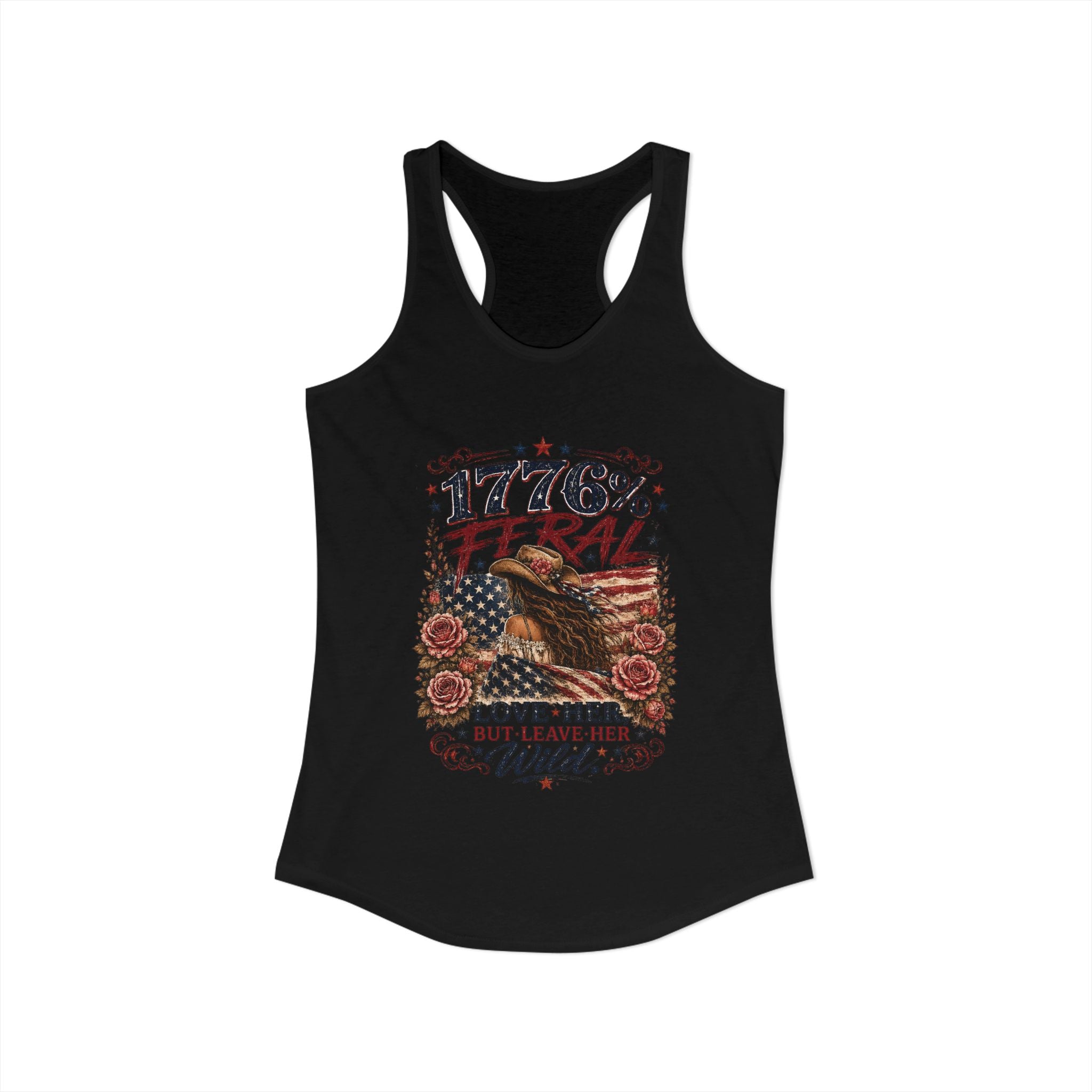 Keep Her Wild 1776% Feral Roses Racerback Tank