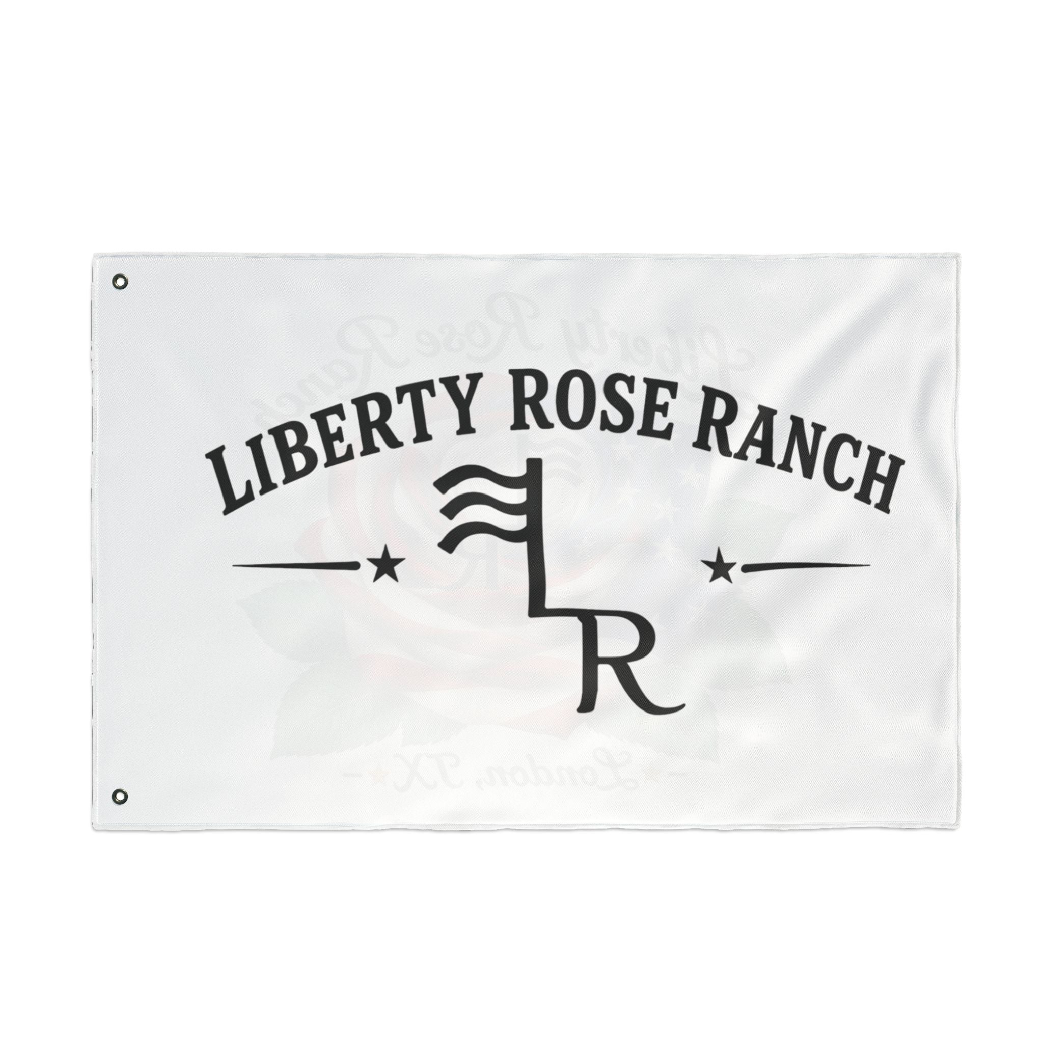 Liberty Rose Ranch Double-Sided Flag — Liberty Rose Rose Ranch Banner (London, TX)
