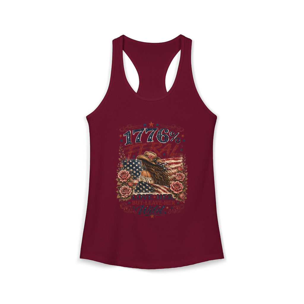 Keep Her Wild 1776% Feral Roses Racerback Tank