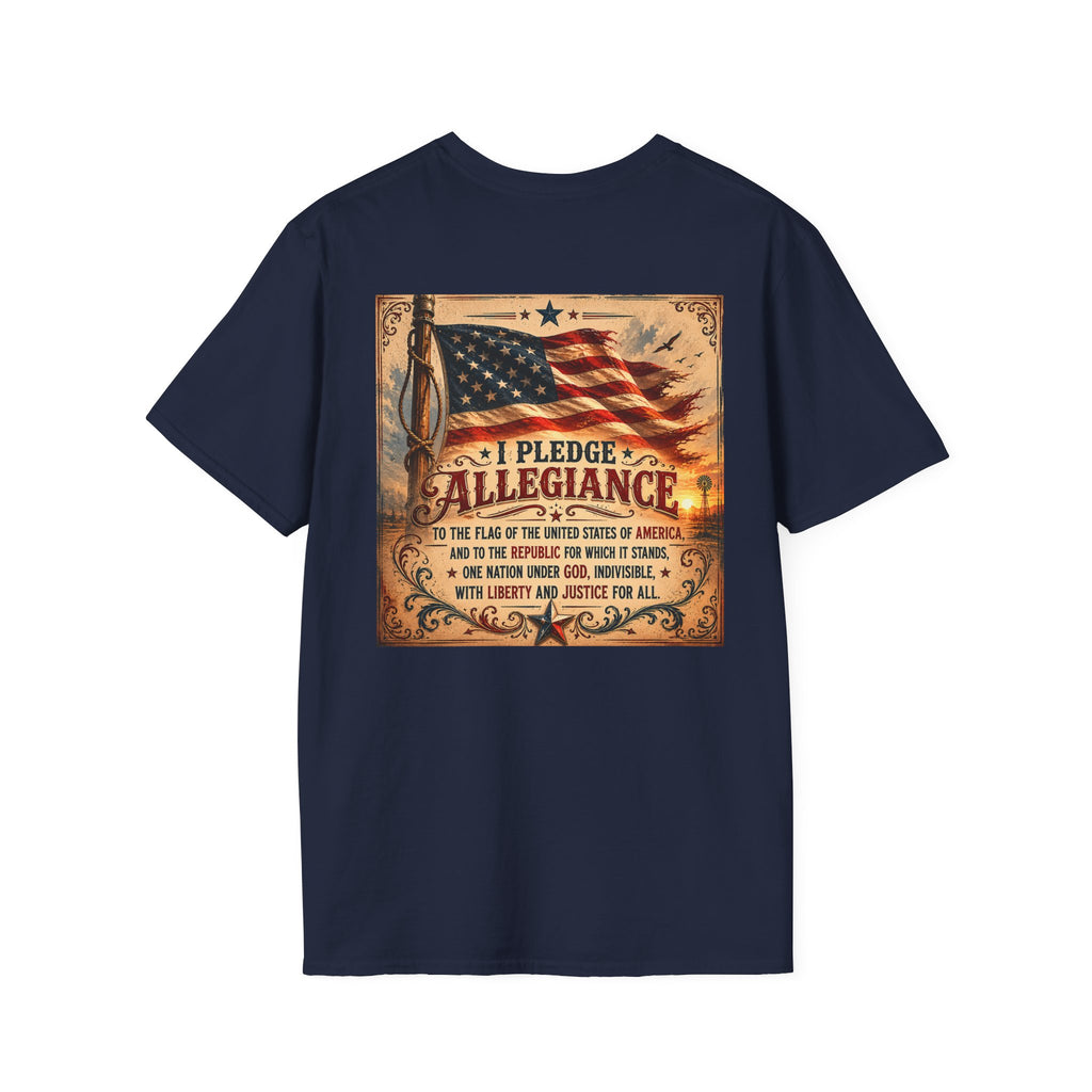 T-Shirt — Liberty Rose Ranch, Pledge of Allegiance Vintage Logo Tee