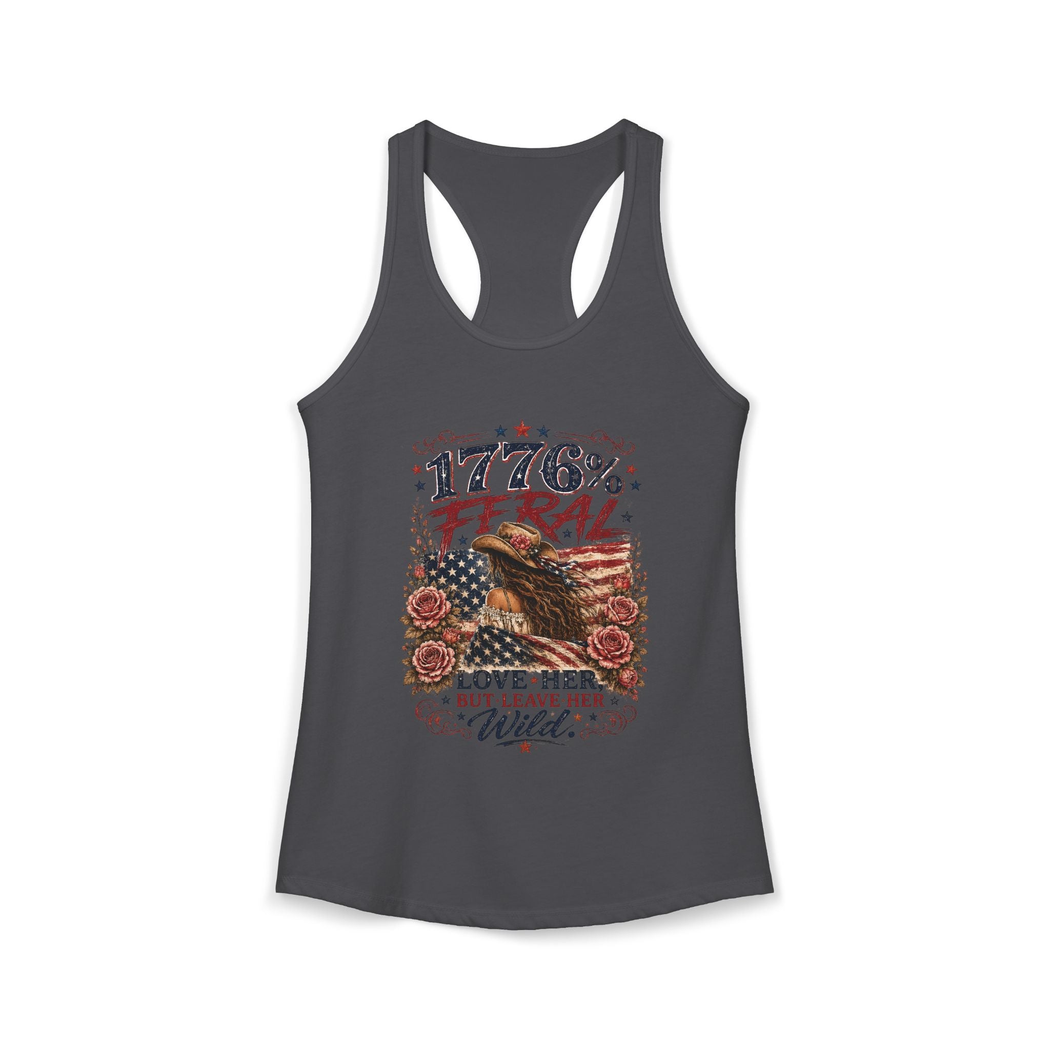 Keep Her Wild 1776% Feral Roses Racerback Tank