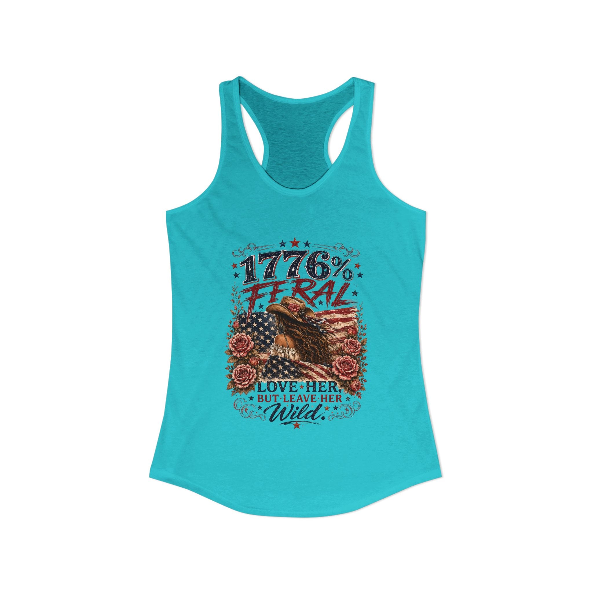 Keep Her Wild 1776% Feral Roses Racerback Tank