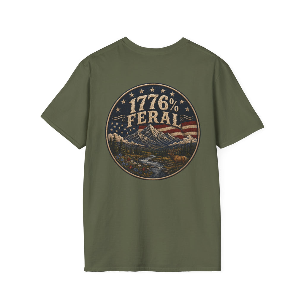 America the Beautiful Scene T-Shirt — 1776% Feral Collection