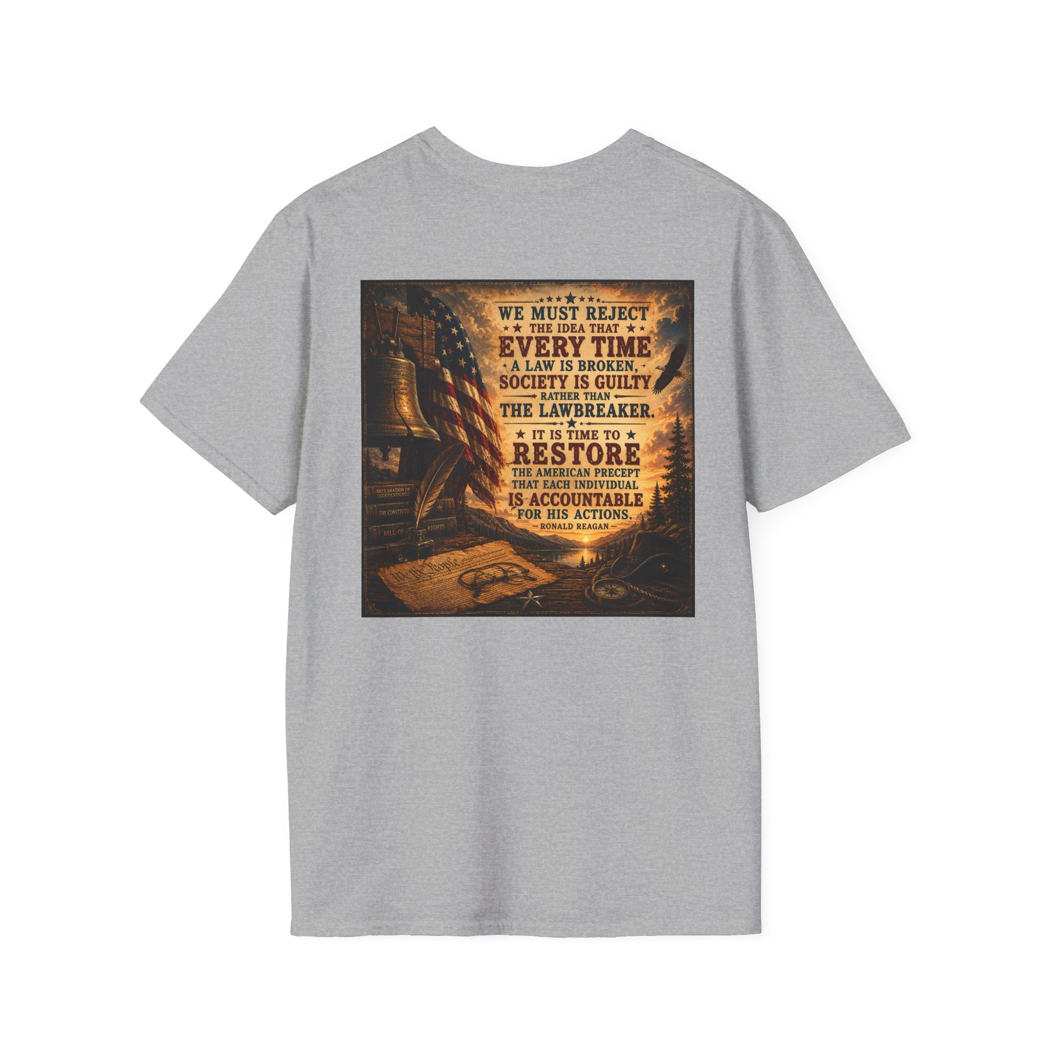 Restore Accountability Reagan Quote T-Shirt — Presidential Collection