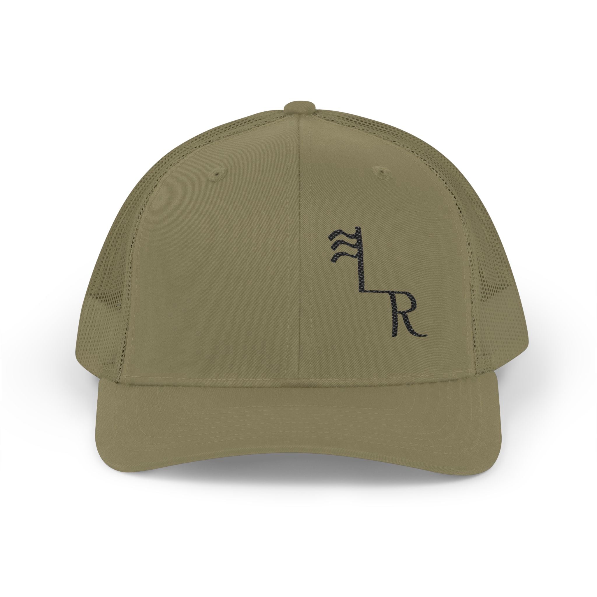 Trucker Cap — Minimalist Liberty Rose Ranch Branded Mesh Snapback Hat, Casual Everyday Baseball Cap