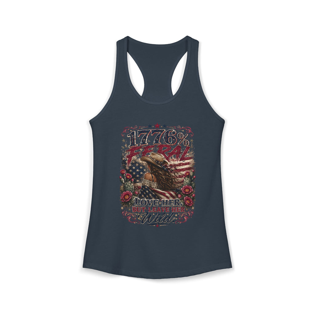 Leave Her Wild Cactus Flower Racerback Tank — 1776% Feral Collection