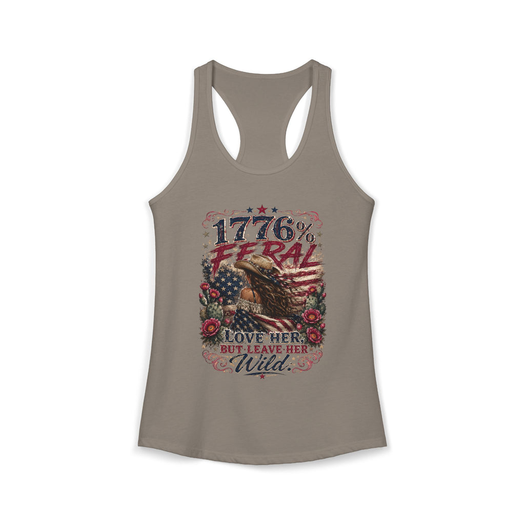 Leave Her Wild Cactus Flower Racerback Tank — 1776% Feral Collection