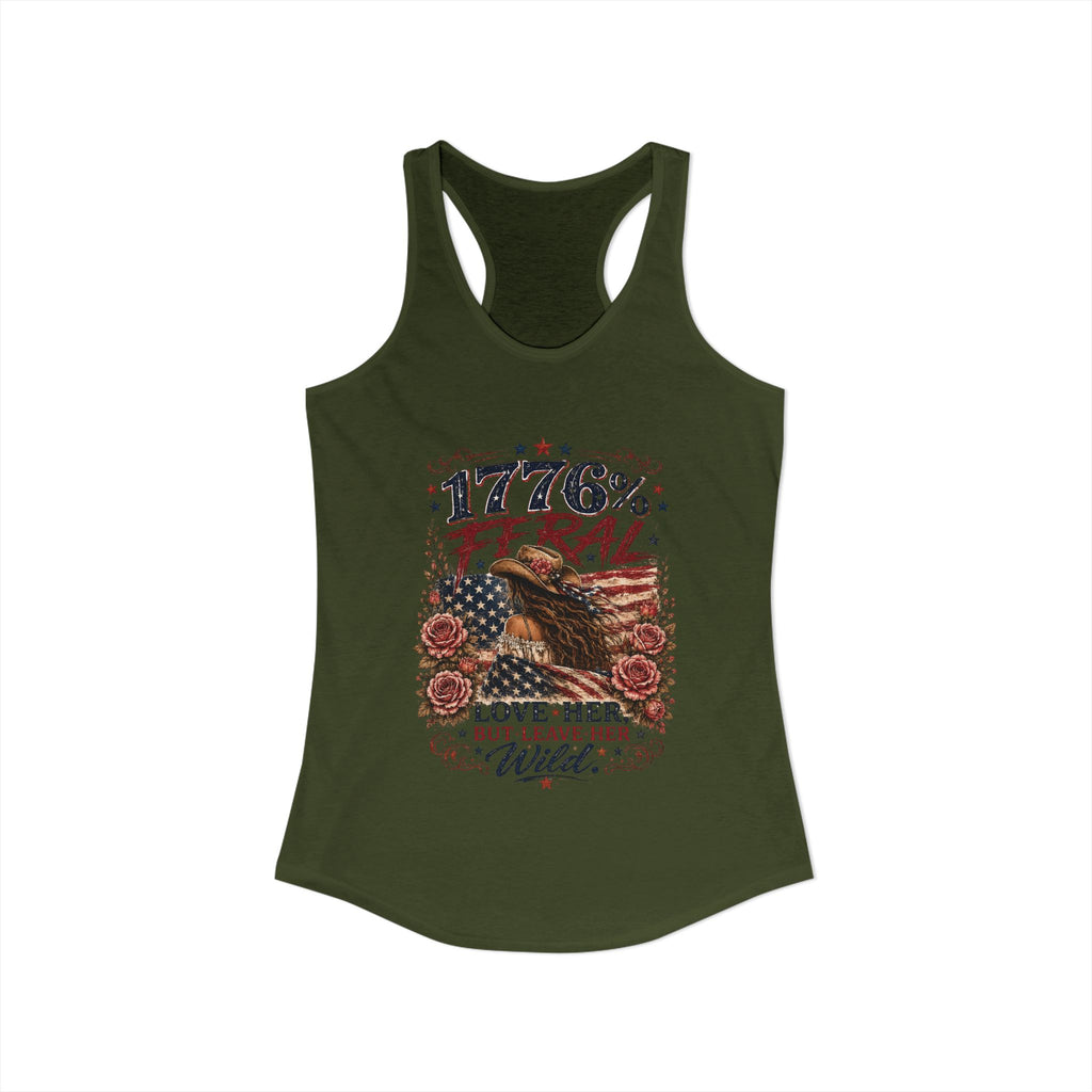 Keep Her Wild 1776% Feral Roses Racerback Tank