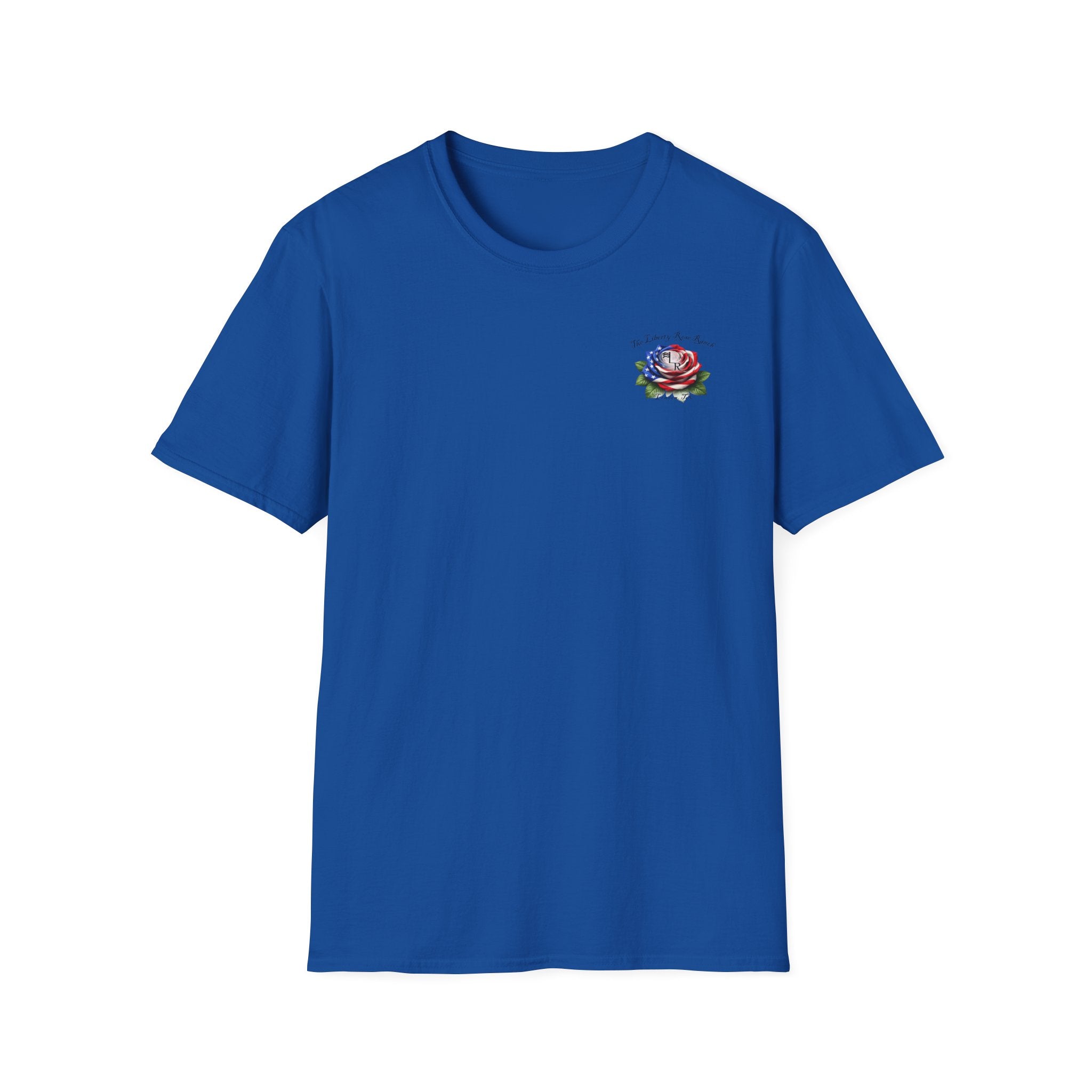 Liberty Rose T-Shirt — "The Liberty Rose Only Blooms in Texas" Patriotic Floral Tee No Background