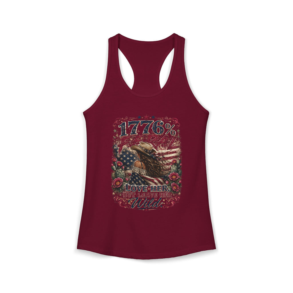 Leave Her Wild Cactus Flower Racerback Tank — 1776% Feral Collection
