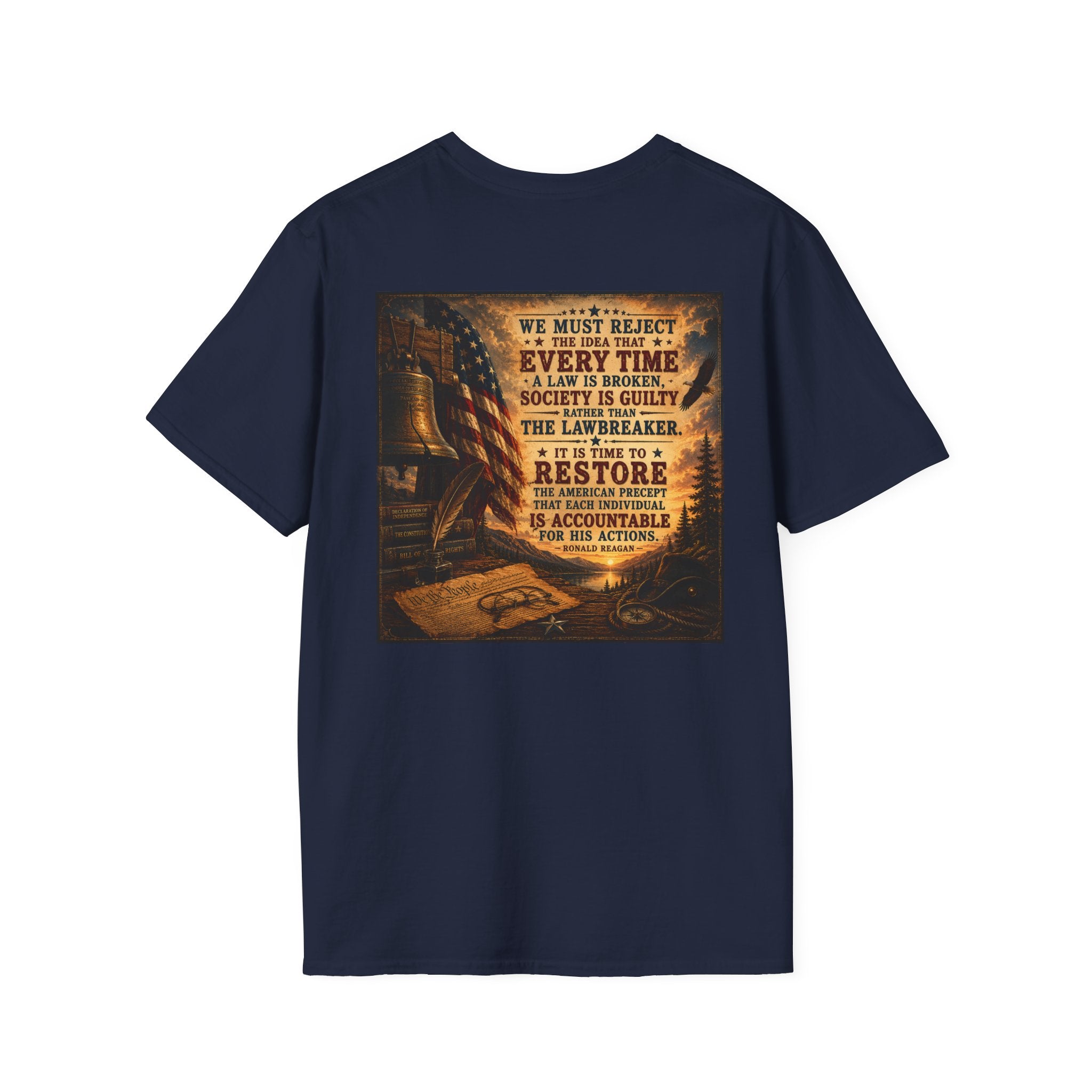 Restore Accountability Reagan Quote T-Shirt — Presidential Collection