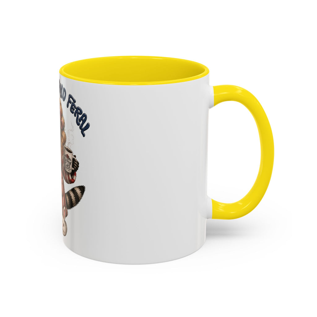Red White and Feral Raccoon Coffee Mug