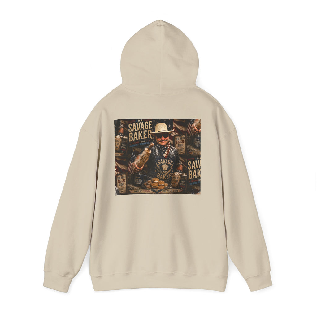 Hoodie — 'Savage Baker' Vintage Red,White, and Oatmeal Cream Pies Graphic Hoodie