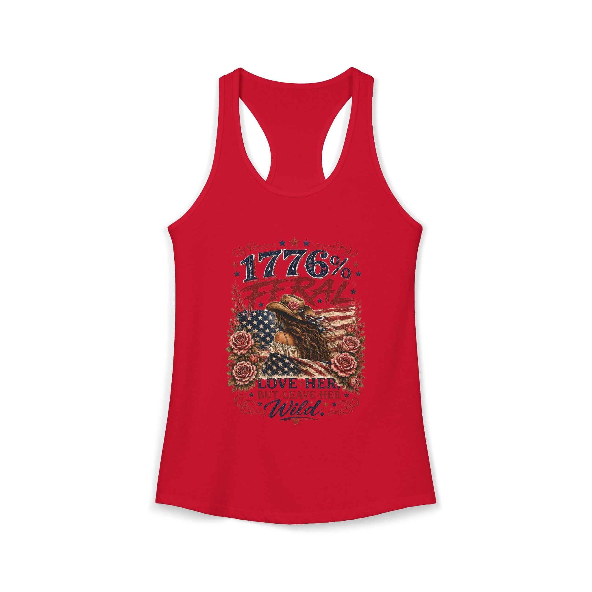 Keep Her Wild 1776% Feral Roses Racerback Tank