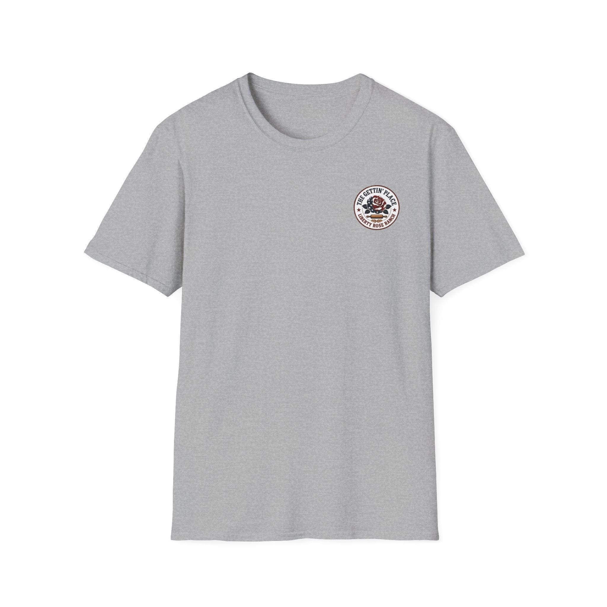 T-Shirt — Savage Baker Patriotic Retro Logo Tee (front chest patch & back graphic)