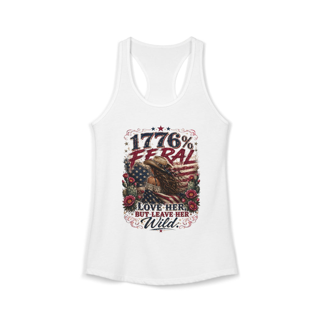 Leave Her Wild Cactus Flower Racerback Tank — 1776% Feral Collection