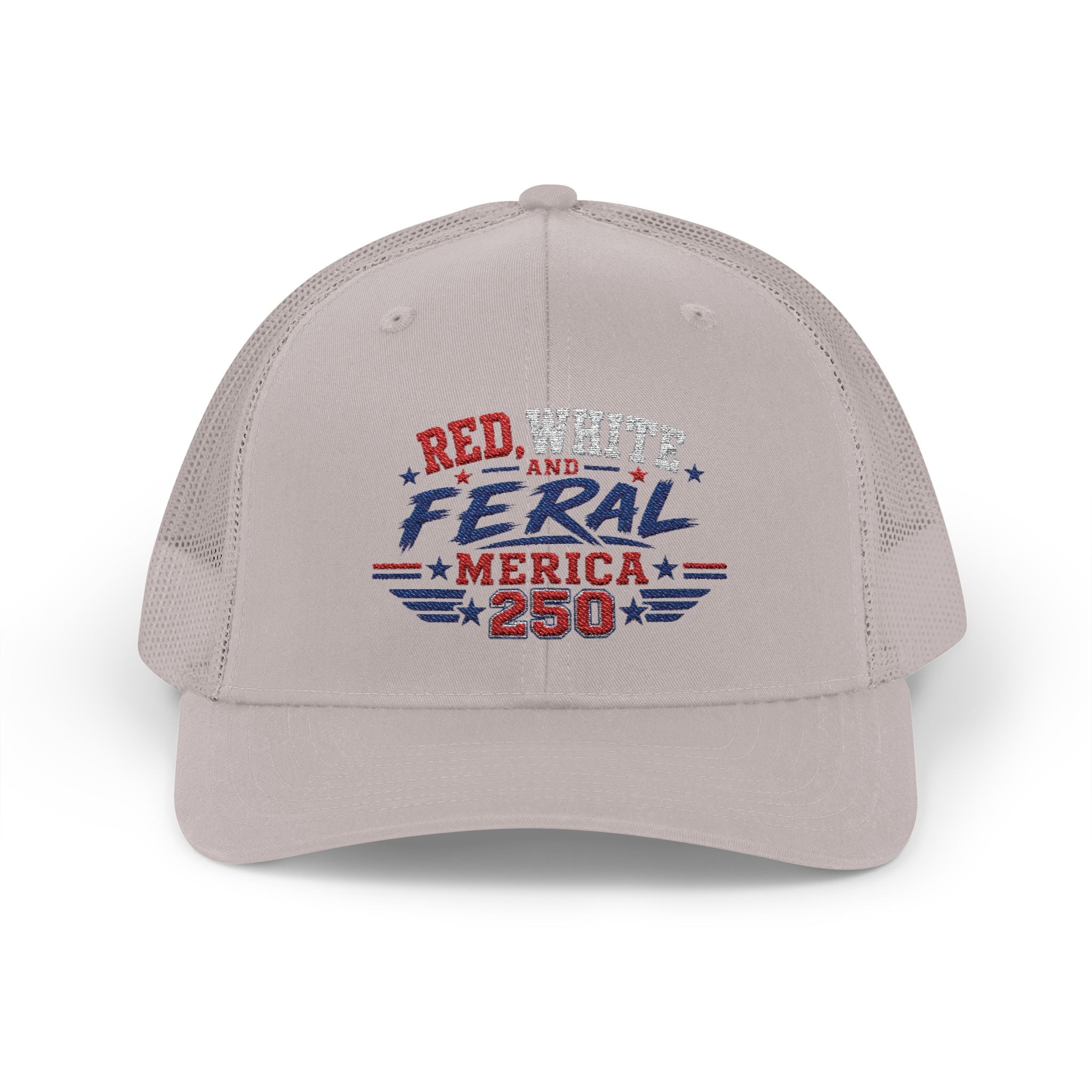 Feral 'Merica 250 Snapback Trucker Cap – Patriotic Red White & Blue Truckers Hat