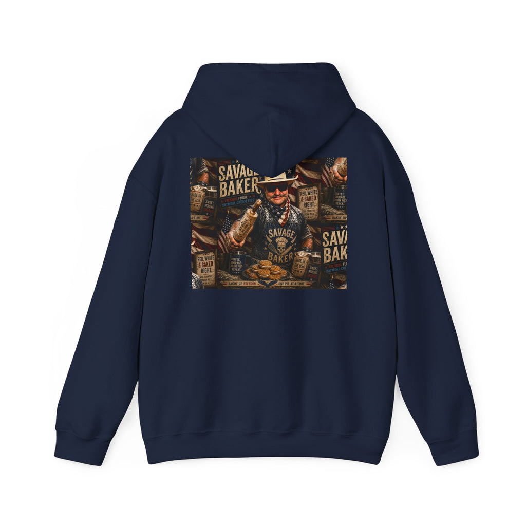 Hoodie — 'Savage Baker' Vintage Red,White, and Oatmeal Cream Pies Graphic Hoodie