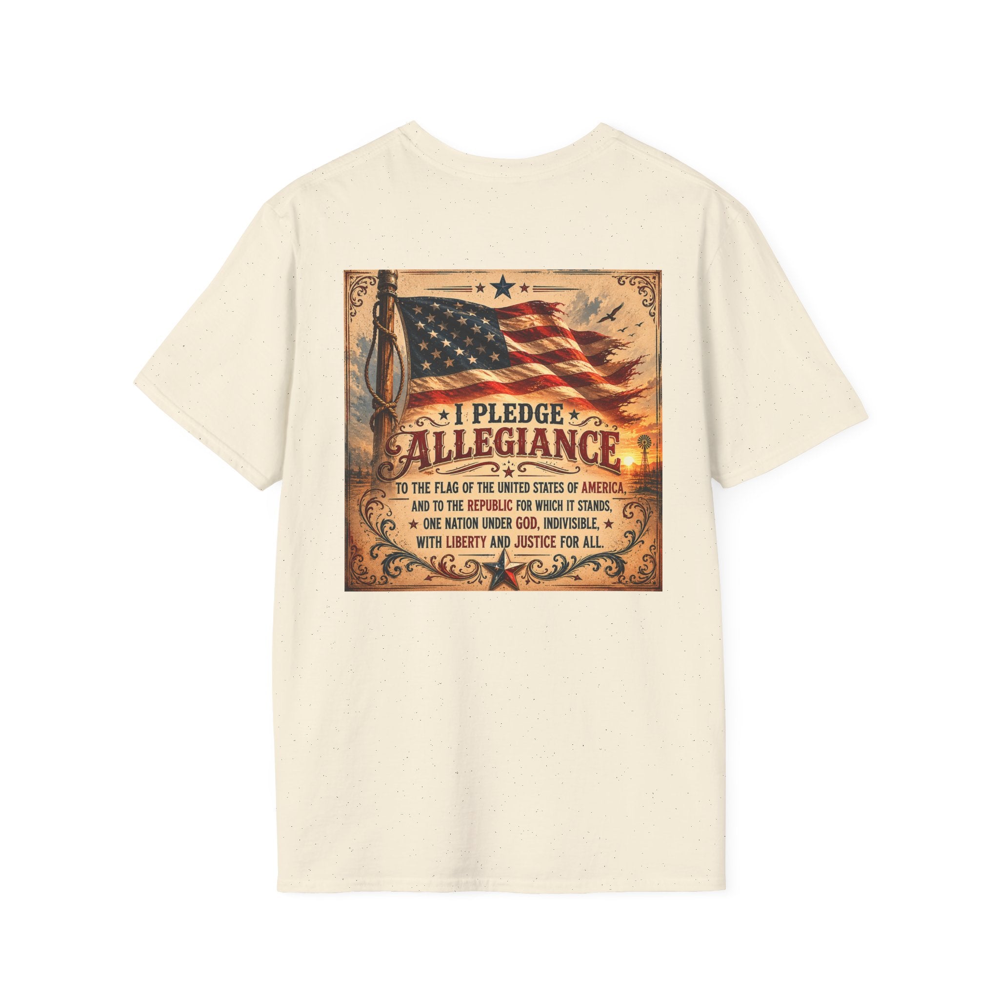 T-Shirt — Liberty Rose Ranch, Pledge of Allegiance Vintage Logo Tee
