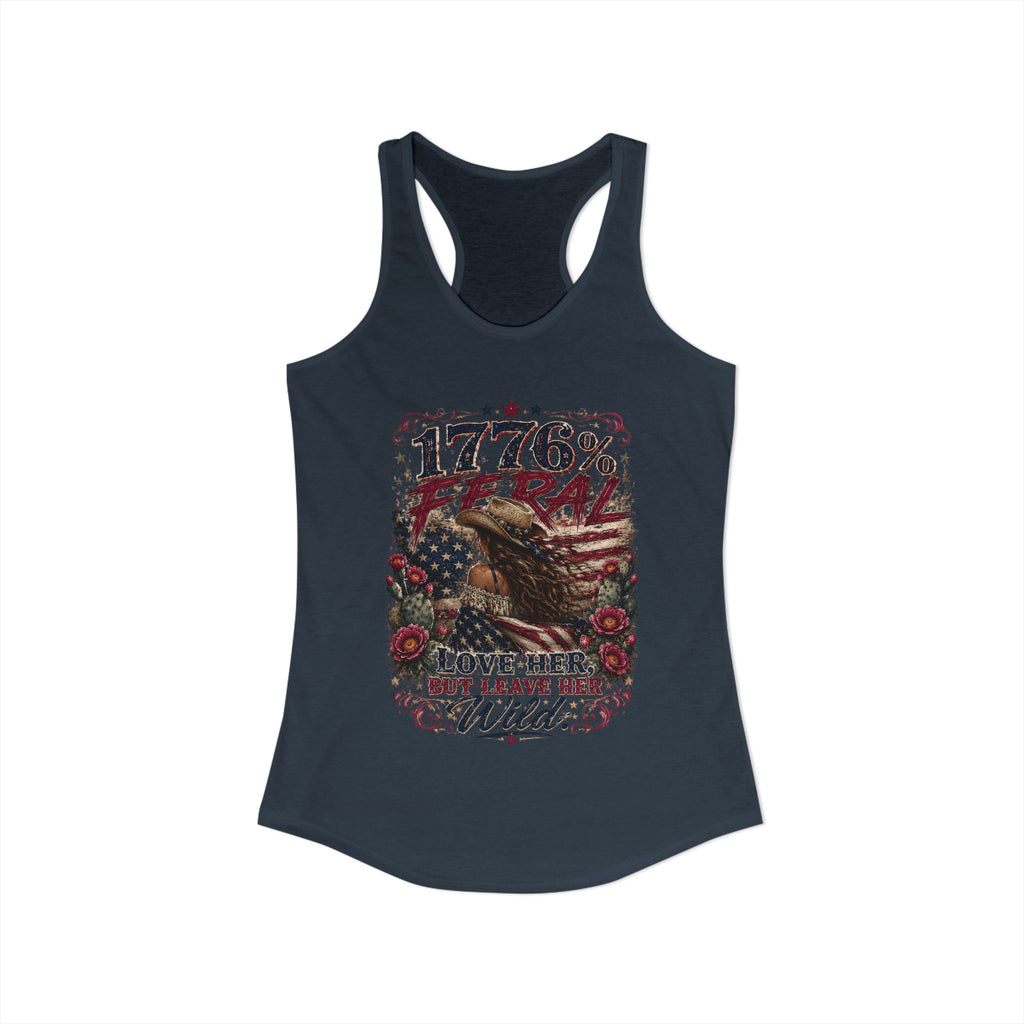 Leave Her Wild Cactus Flower Racerback Tank — 1776% Feral Collection