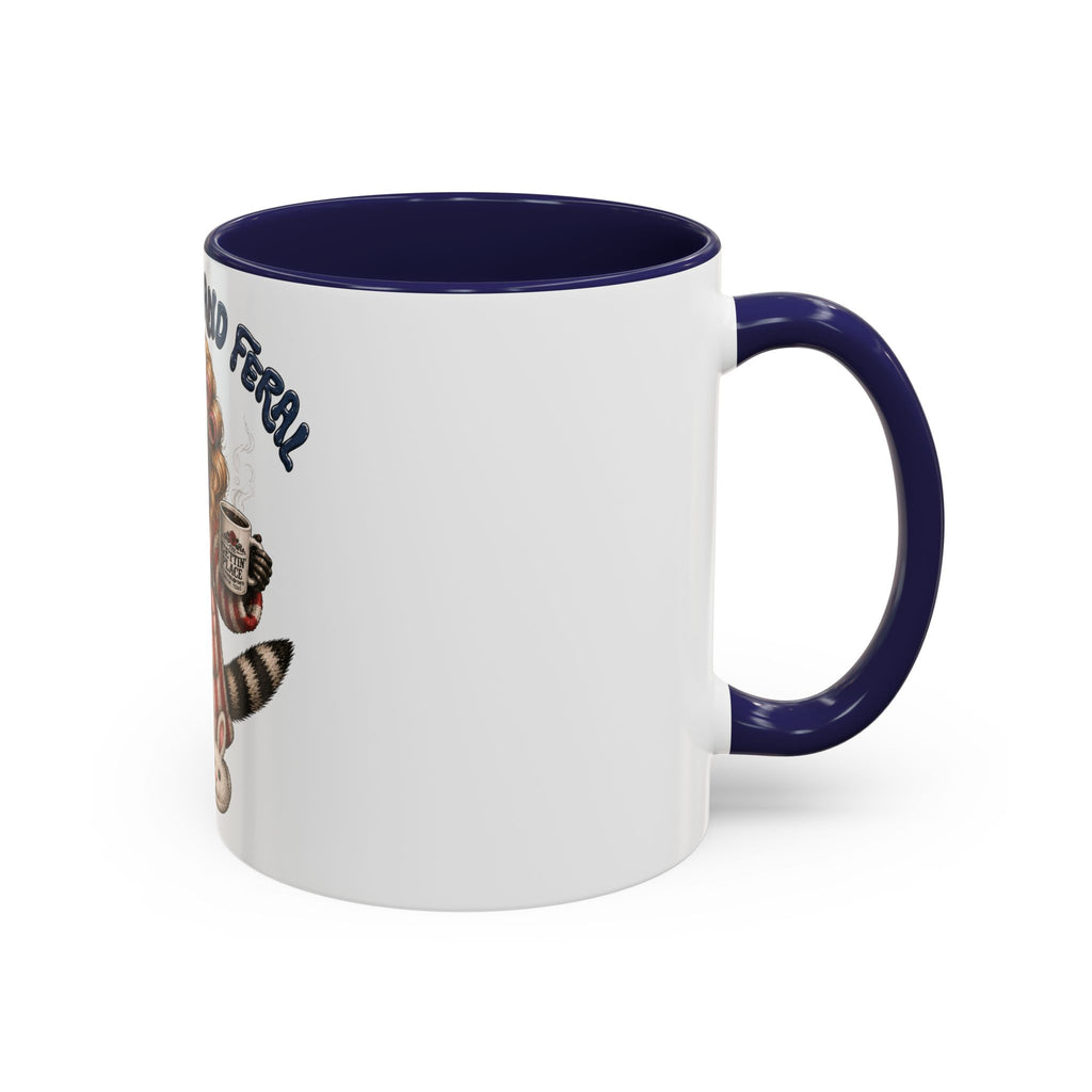 Red White and Feral Raccoon Coffee Mug