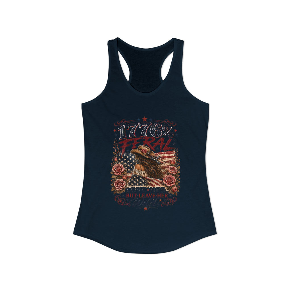 Keep Her Wild 1776% Feral Roses Racerback Tank